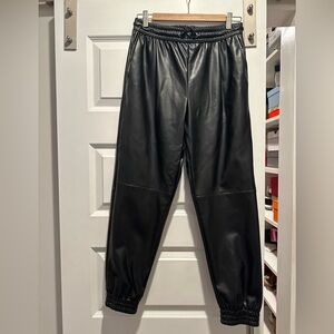 Zara faux leather joggers